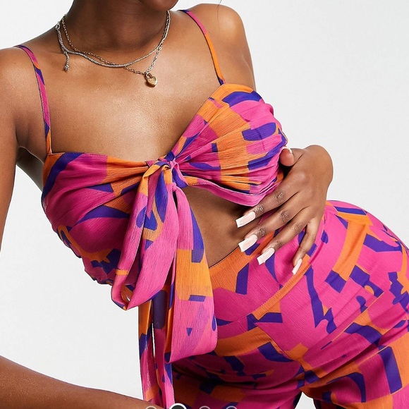 Knotted Front Cami Jumpsuit - Picture 1 of 3